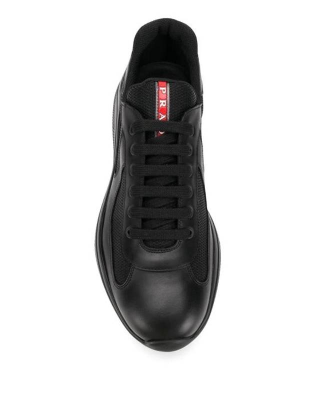 America's Cup Leather Low Top Sneakers Black - PRADA - BALAAN 4