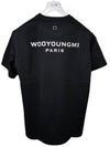 Cotton Back Logo Short Sleeve T-Shirt Black - WOOYOUNGMI - BALAAN 2