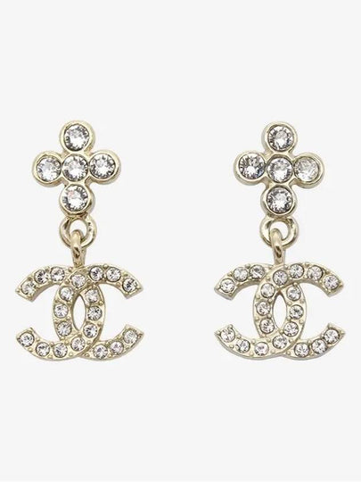 CC Logo Flower Drop Earrings Gold - CHANEL - BALAAN 2