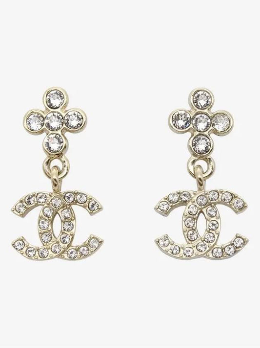 Flower CC logo drop earrings gold ABB317 - CHANEL - BALAAN 1