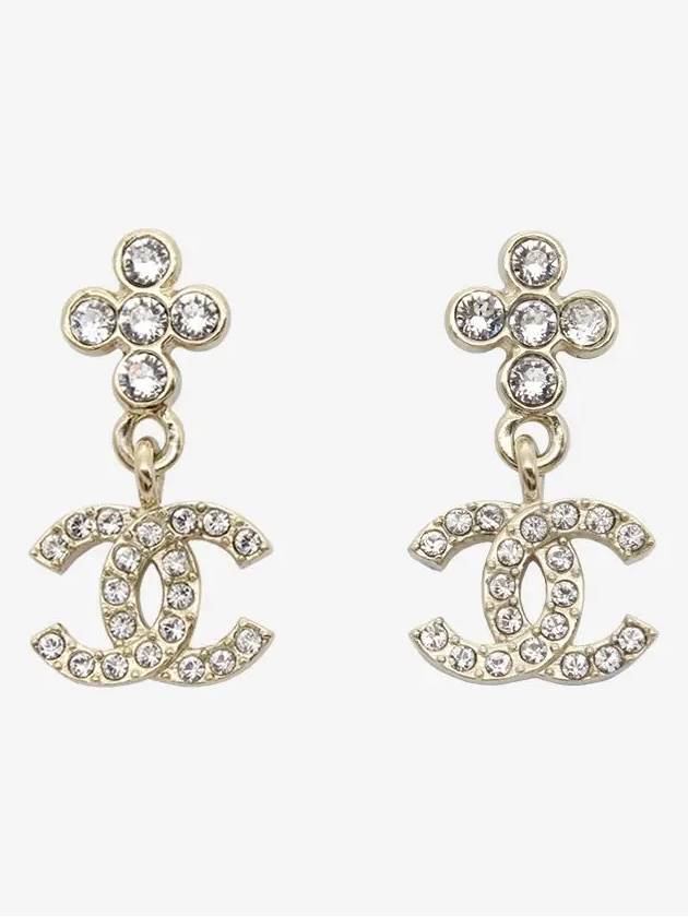 CC Logo Flower Drop Earrings Gold - CHANEL - BALAAN 3