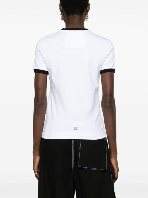 Archetype Slim Fit Cotton Short Sleeve T-Shirt White - GIVENCHY - BALAAN 4