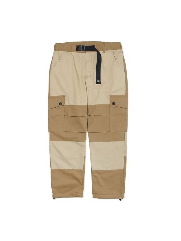 2 Tone Utility Cargo Wide Pants Beige - OGARP - BALAAN 2