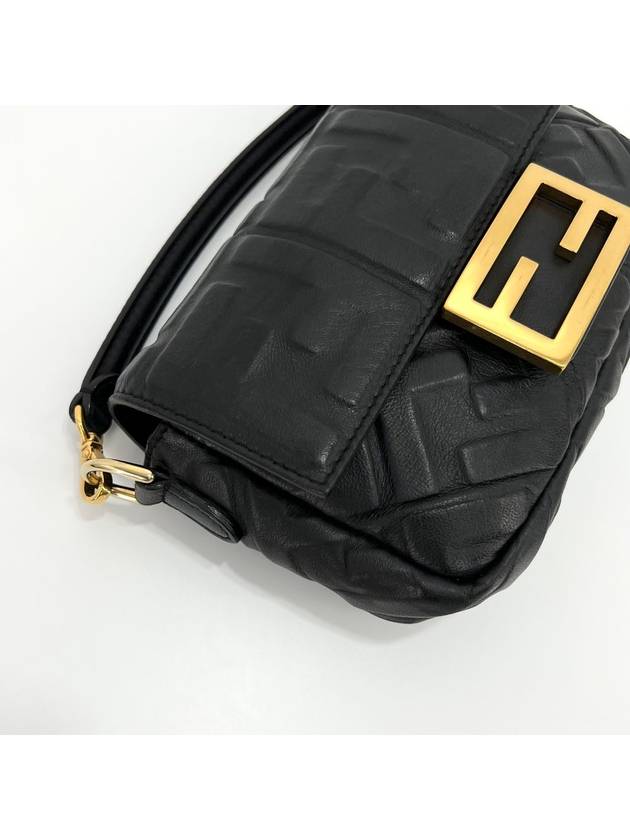 Mini Baguette Chain Cross Bag Black 8BS017 - FENDI - BALAAN 5