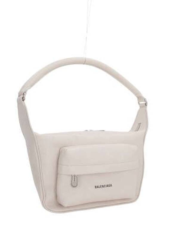 Raver Logo Handle Medium Shoulder Bag White - BALENCIAGA - BALAAN 3