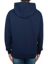 Small Heart Logo Cotton Hoodie Blue - AMI - BALAAN 4