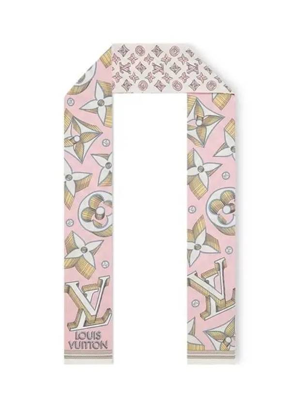 Ultimate 3D Monogram Scarf Rose - LOUIS VUITTON - BALAAN 2