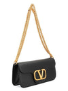 Logo Leather Shoulder Bag Black - VALENTINO - BALAAN 4