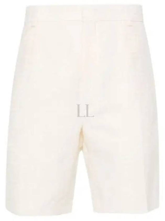 Bermuda FF Cotton Shorts White - FENDI - BALAAN 2