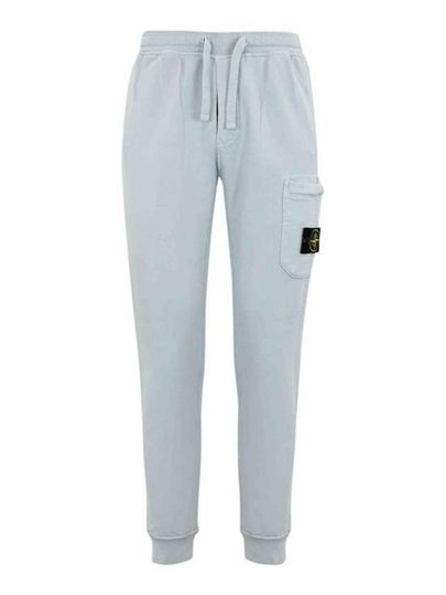 Compass Patch Cotton Jersey Track Pants Sky Blue - STONE ISLAND - BALAAN 2