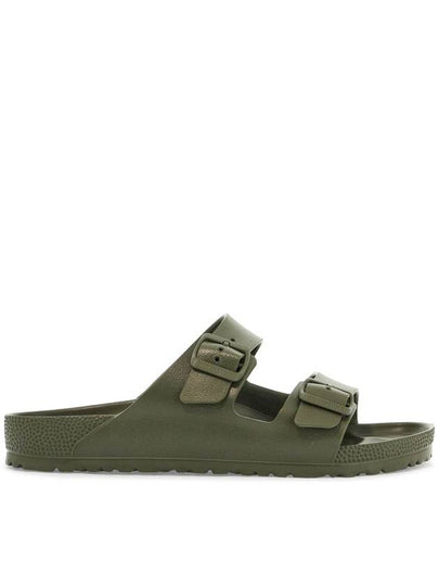 Arizona Eva Buckle Slippers Khaki - BIRKENSTOCK - BALAAN 2