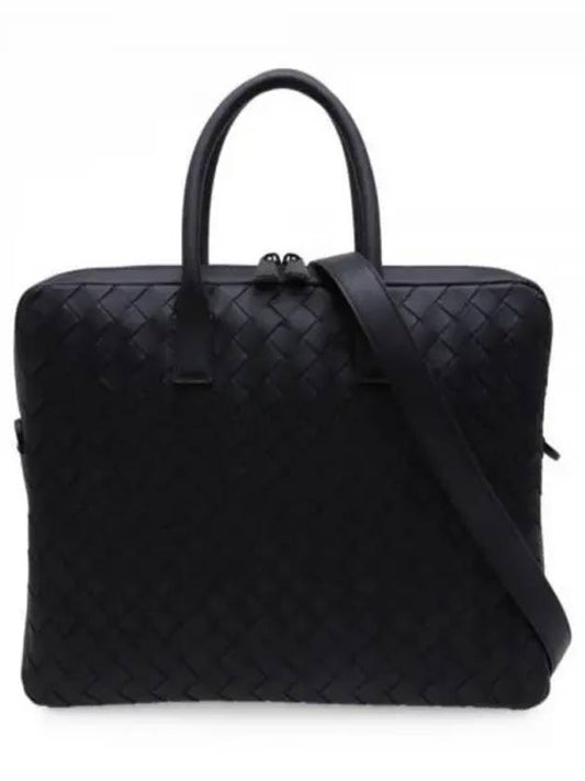 Intrecciato Weave Briefcase Black - BOTTEGA VENETA - BALAAN 2