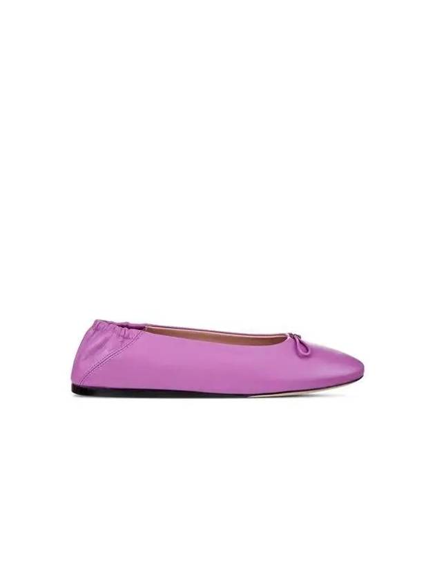 Women s Ribbon Point Leather Ballet Shoes Purple 270413 - EMPORIO ARMANI - BALAAN 1