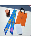 Brides De Gala Applique Pique Twilly Silk Scarf Blue - HERMES - BALAAN 8