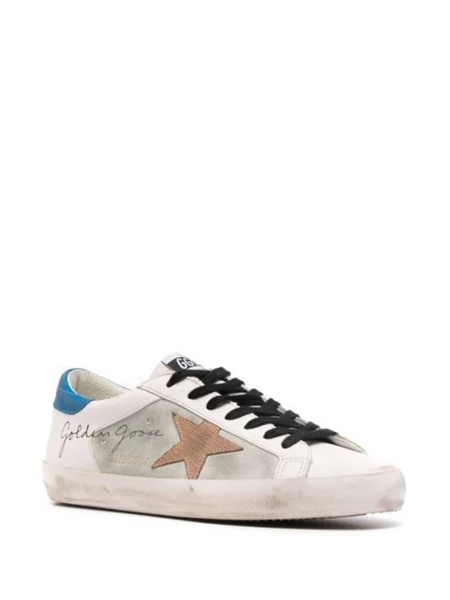 Superstar Leather Low Top Sneakers Blue White - GOLDEN GOOSE - BALAAN 2