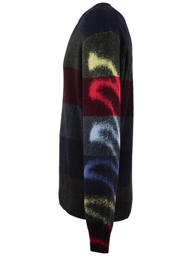 Paul Smith Multicolor Striped Cotton Crewneck Sweater - PAUL SMITH - BALAAN 3