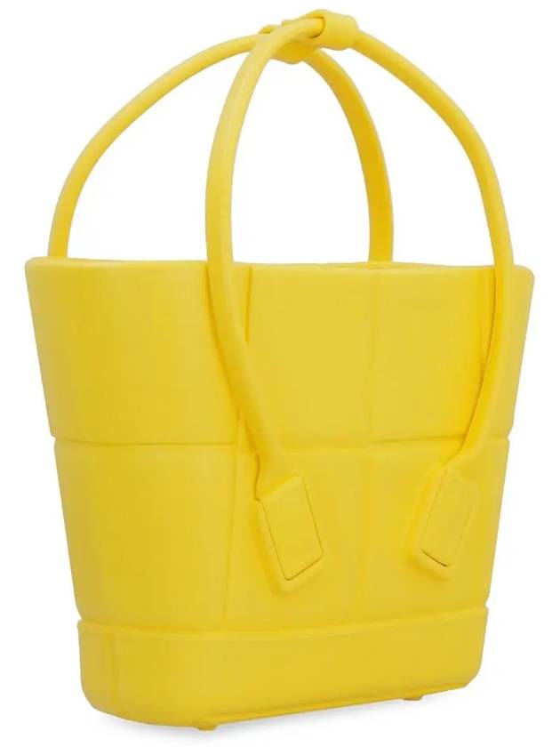 Arco Mini Rubber Tote Bag Lemon - BOTTEGA VENETA - BALAAN 4