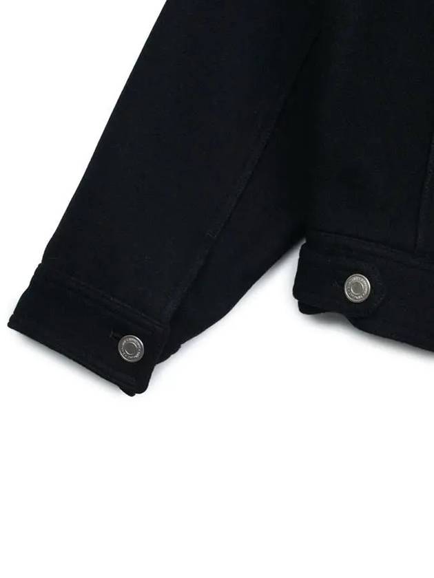 Button Wool Boxy Jacket Black - AMI - BALAAN 7