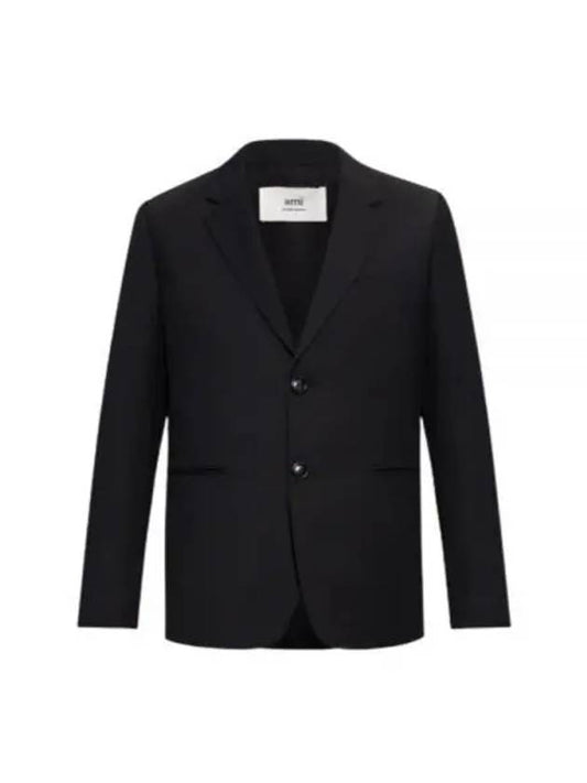 Two Button Blazer Jacket Black - AMI - BALAAN 2