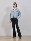 Denim overfit dolman sleeve jacket light blue - RYUL+WAI: - BALAAN 3