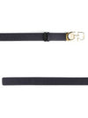 Reversible Gancini Leather Belt Black Navy - SALVATORE FERRAGAMO - BALAAN 2