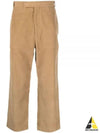 Men's Corduroy Straight Pants Beige - THOM BROWNE - BALAAN 2