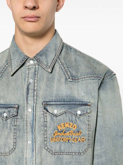 Droz Varsity Denim Western Shirt FE5 5DC41 36E 8DY - KENZO - BALAAN 2