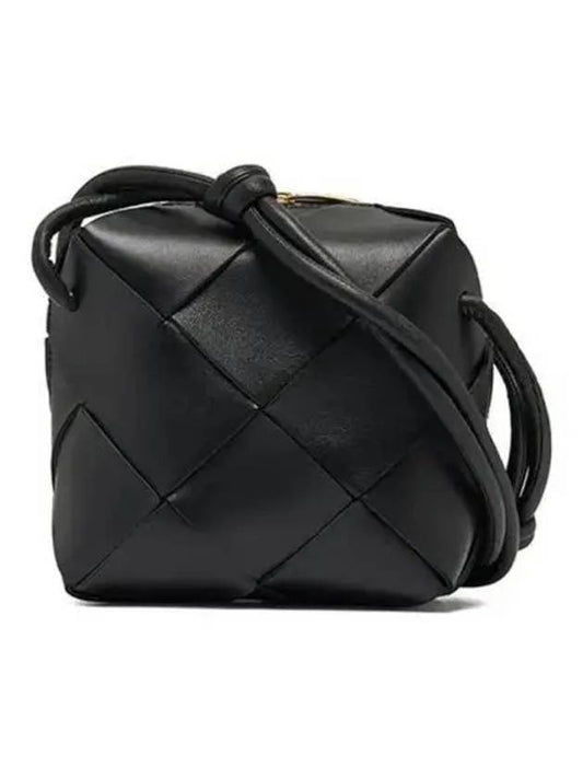 Cassette Intrecciato Mini Shoulder Bag Black - BOTTEGA VENETA - BALAAN 2