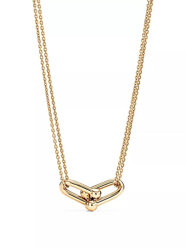 Tiffany Tiffany HardWearDouble Link Pendant Necklace Yarrow Gold 63364231 - TIFFANY & CO. - BALAAN 3