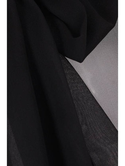 Silk Muslin Crepe Blouse Black - SAINT LAURENT - BALAAN 2