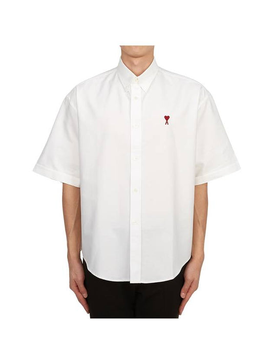 Men's Short Sleeve Shirt HSH230 CO0031 168 - AMI - BALAAN 1