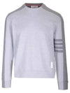 4 Bar Stripe Two Tone Loopback Sweatshirt Grey - THOM BROWNE - BALAAN 2