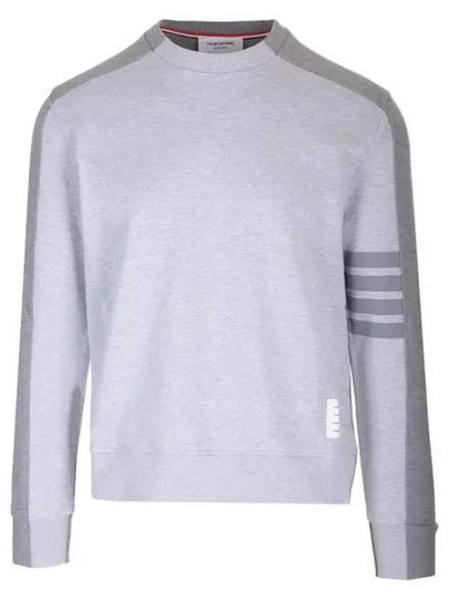 4 Bar Stripe Two Tone Loopback Sweatshirt Grey - THOM BROWNE - BALAAN 2