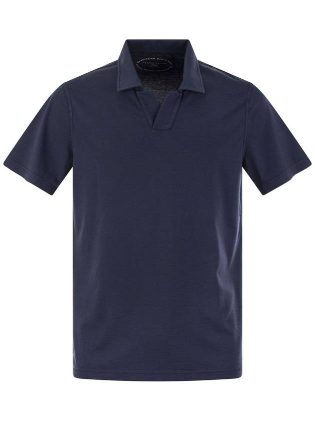 Cotton polo shirt with open collar - FEDELI - BALAAN 1