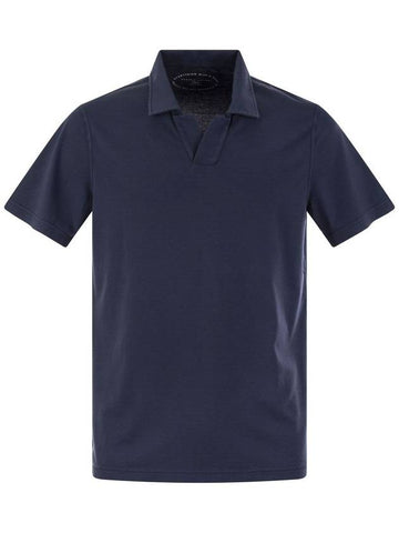 Cotton polo shirt with open collar - FEDELI - BALAAN 1