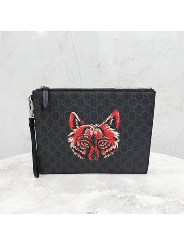 Lux You GG Supreme Wolf Strap Clutch - GUCCI - BALAAN 1