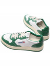 Men's Medalist Leather Low Top Sneakers Green - AUTRY - BALAAN 7