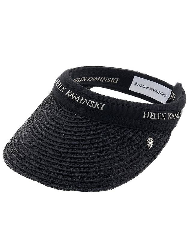 Women s Marina Sun Visor HAT50318 CHARCOAL BLACK LOGO - HELEN KAMINSKI - BALAAN 1