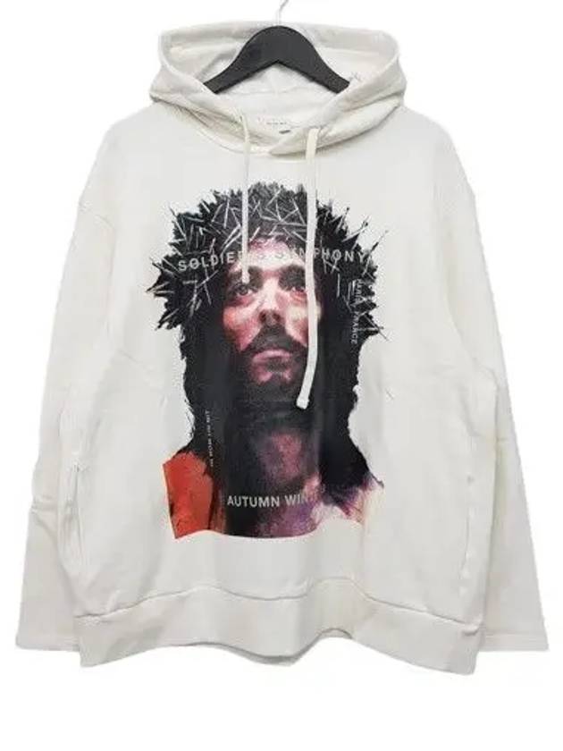 NCW19263 081 Jesus Printing Hoodie White - IH NOM UH NIT - BALAAN 1