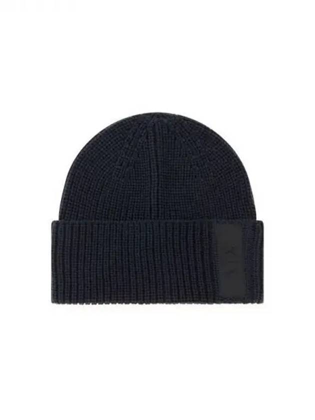 Men s Taping Logo Knit Beanie Blue 270281 - ARMANI EXCHANGE - BALAAN 1