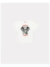 Elephant Cotton Short Sleeve T-Shirt White - KENZO - BALAAN 3