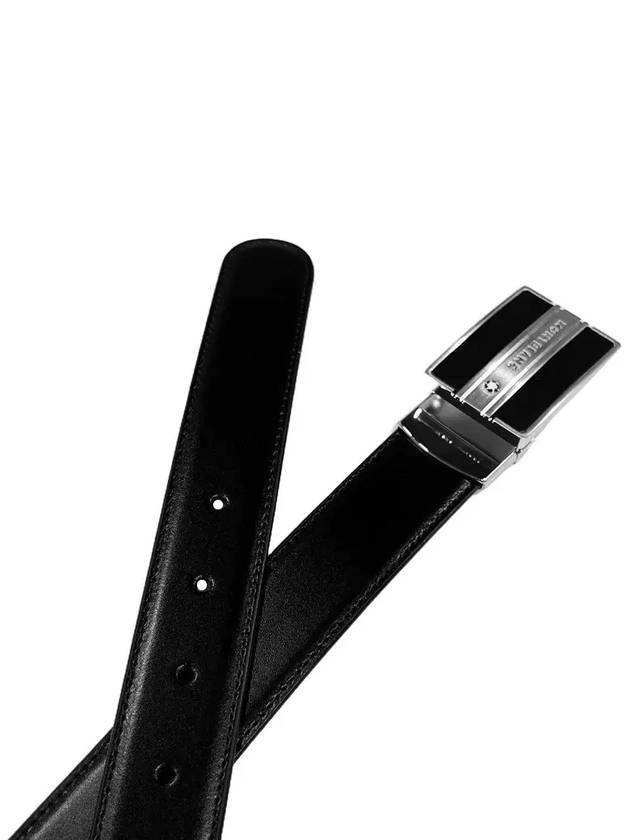 Classic Reversible Leather Belt Black - MONTBLANC - BALAAN 4