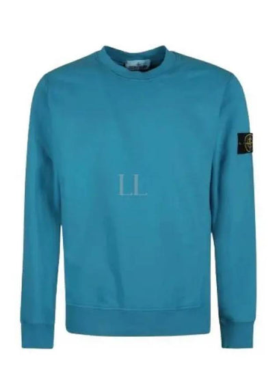 Compass Patch Crew Neck Sweatshirt Blue - STONE ISLAND - BALAAN 2