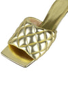 Metallic Lambskin Padded Mule Gold - BOTTEGA VENETA - 8