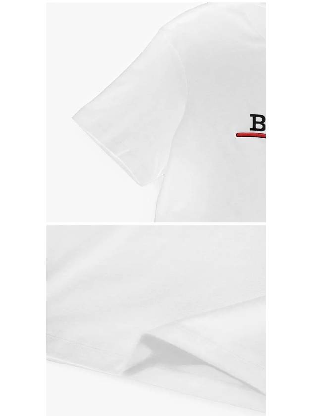 Logo Print Short Sleeve T-Shirt White - BALLY - BALAAN 4