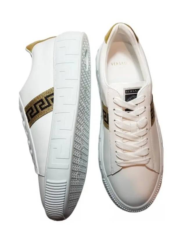 Greca Leather Low Top Sneakers White - VERSACE - BALAAN 5