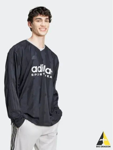 Man House of Tiro Long Sleeve Jacquard Jersey BLACK - ADIDAS - BALAAN 1