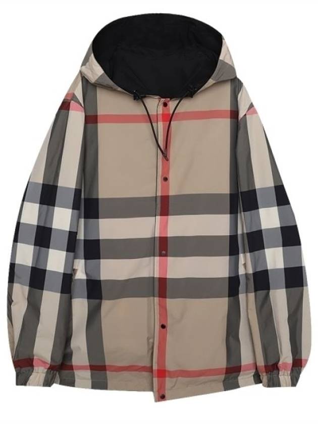 Reversible Check Hooded Jacket Archive Beige - BURBERRY - BALAAN 4