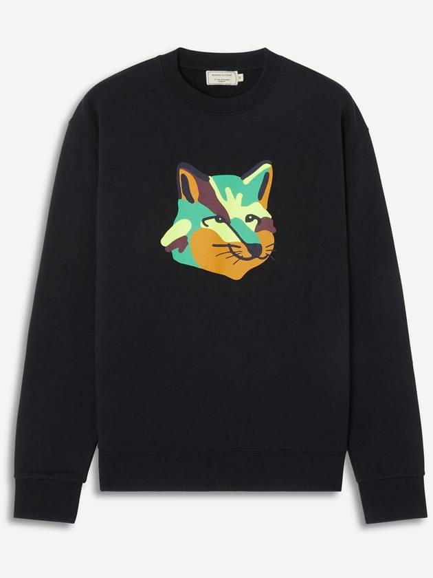 Unisex Neon Foxhead Sweatshirt FU00363KM0001 Black - MAISON KITSUNE - BALAAN 1