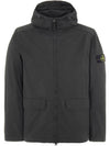 Batavia Garment Dyed Nylon Cotton Hooded Jacket Dark Grey - STONE ISLAND - BALAAN 2